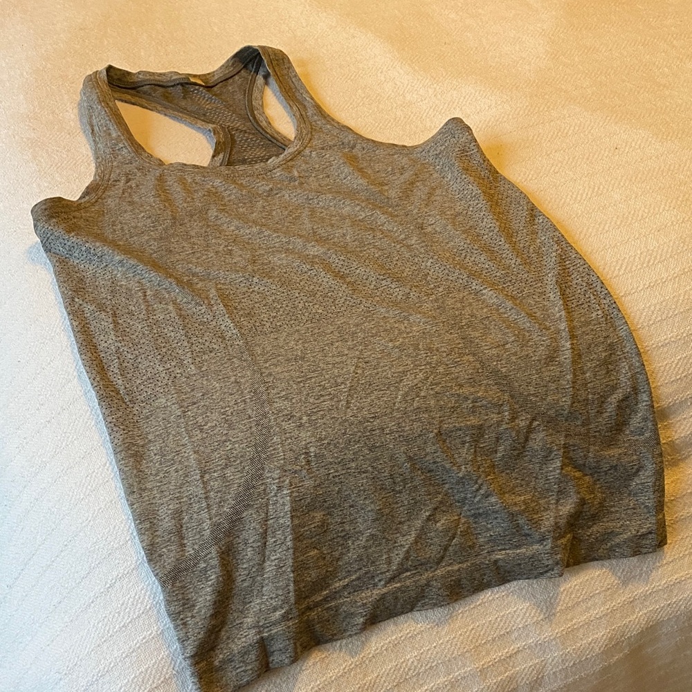 lululemon athletica Gray Racerback Tank Top